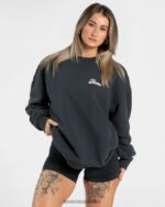 Clothing TEVEO Acid Oversized Sweater Black Women 2HL08D5 - Image 2