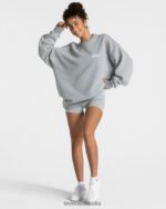 Clothing TEVEO Acid Oversized Sweater Light gray Women 2HL08D3 - Image 3