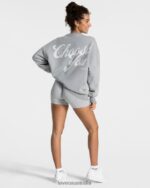 Clothing TEVEO Acid Oversized Sweater Light gray Women 2HL08D3 - Image 5