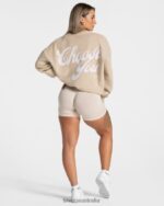 Clothing TEVEO Acid Oversized Sweater Sand Women 2HL08D4 - Image 5