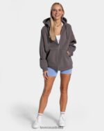 Clothing TEVEO Candy Oversized Jacket Graphite Women 2HL08D17 - Image 3