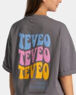 Clothing TEVEO Candy Oversized T-Shirt Graphite Women 2HL08D475 - Image 4