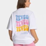 Clothing TEVEO Candy Oversized T-Shirt White Women 2HL08D474