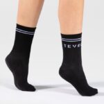 Clothing TEVEO Crew Socks (2pcs) Black Women 2HL08D274