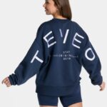 Clothing TEVEO Signature Oversized Sweater Dark blue Women 2HL08D6